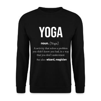 yoga - Sweat-shirt Unisexe - noir - Devant - Alina (178cm) & Michal (187cm)