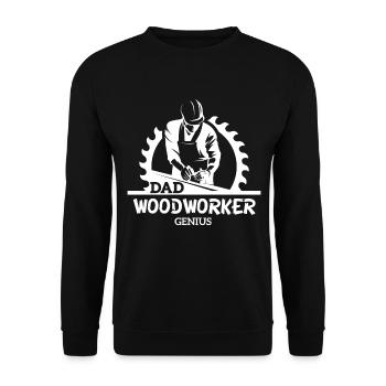 Papa génie du bois - Sweat-shirt Unisexe - noir - Devant - Alina (178cm) & Michal (187cm)