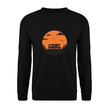 Camping-car pour camper dans la nature - Sweat-shirt Unisexe - noir - Devant - Alina (178cm) & Michal (187cm)