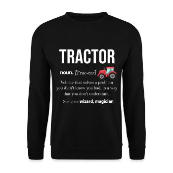 tractor - Unisex Sweatshirt - black - Front - Alina (178cm) & Michal (187cm)