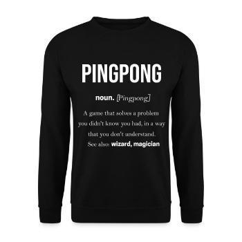 Ping-Pong - Unisex Sweatshirt - black - Front - Alina (178cm) & Michal (187cm)