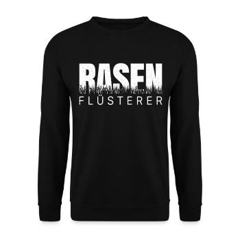Rasenflüsterer I Rasen Garten Gärtner - Unisex Pullover - Schwarz - Vorne - Alina (178cm) & Michal (187cm)