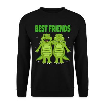 Best friends friendship boys best friends - Unisex Sweatshirt - black - Front - Alina (178cm) & Michal (187cm)