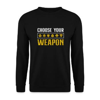 RPG dice - Unisex Sweatshirt - black - Front - Alina (178cm) & Michal (187cm)