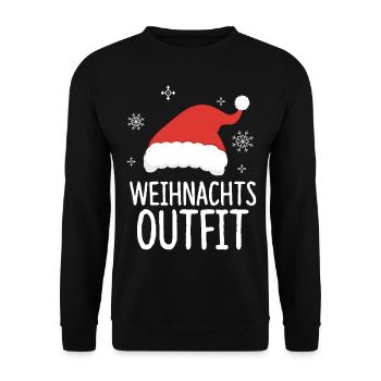 Weihnachtsoutfit Weihnachtsgeschenk lustig Spruch - Unisex Pullover - Schwarz - Vorne - Alina (178cm) & Michal (187cm)