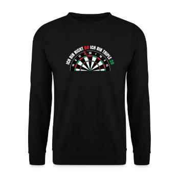 Geschenk 60. Geburtstag nicht 60 triple 20 - Unisex Pullover - Schwarz - Vorne - Alina (178cm) & Michal (187cm)