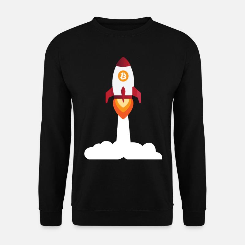 Bitcoin rocket - cryptocurrency bitcoins - Unisex Sweatshirt - black