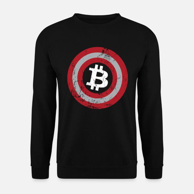 Bitcoin Button - Kryptowährung Bitcoins - Unisex Pullover - Schwarz