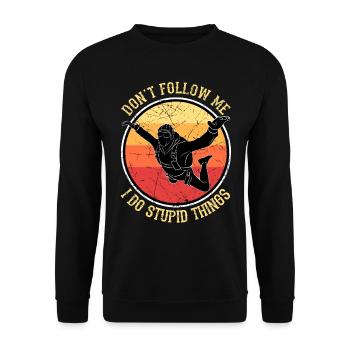 Parachutistes skydiving cadeau - Sweat-shirt Unisexe - noir - Devant - Alina (178cm) & Michal (187cm)