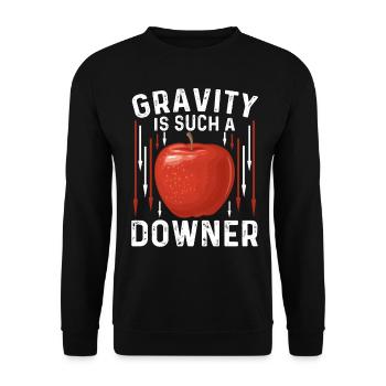 La gravité est un cadeau drôle de physicien - Sweat-shirt Unisexe - noir - Devant - Alina (178cm) & Michal (187cm)