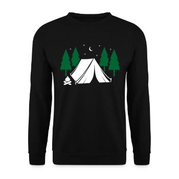tent - Unisex Sweatshirt - black - Front - Alina (178cm) & Michal (187cm)