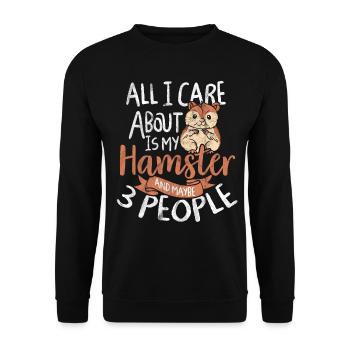hamster - Unisex Sweatshirt - black - Front - Alina (178cm) & Michal (187cm)