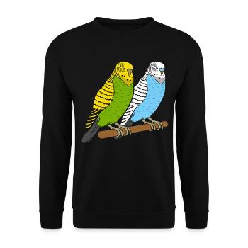 Perruches - Sweat-shirt Unisexe - noir - Devant - Alina (178cm) & Michal (187cm)