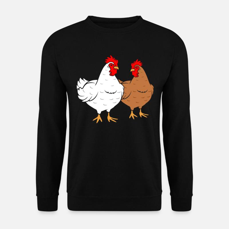 Hühner Hennen Chickens - Unisex Pullover - Schwarz