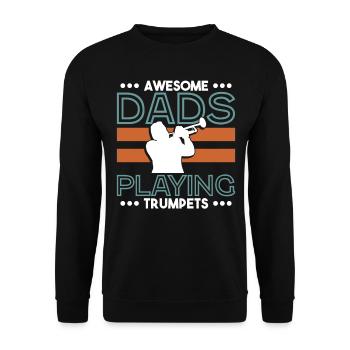Cadeau de trompette d'instrument de musique de joueur de trompette - Sweat-shirt Unisexe - noir - Devant - Alina (178cm) & Michal (187cm)