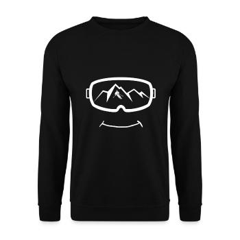 Lunettes de ski happy face ski sport skieur - Sweat-shirt Unisexe - noir - Devant - Alina (178cm) & Michal (187cm)