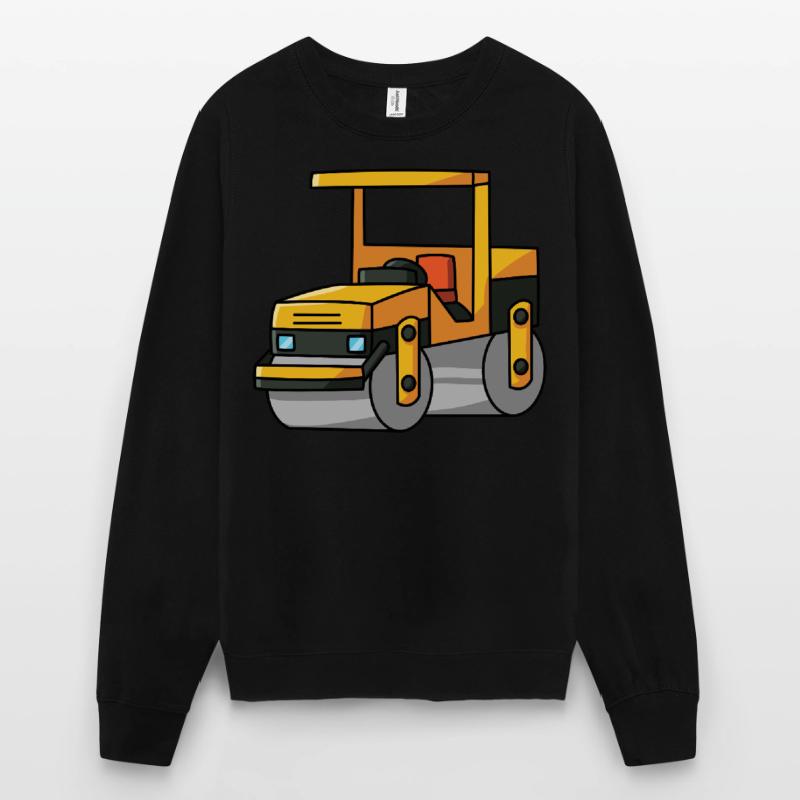 Roller construction site machine construction worker boy Unisex Sweatshirt