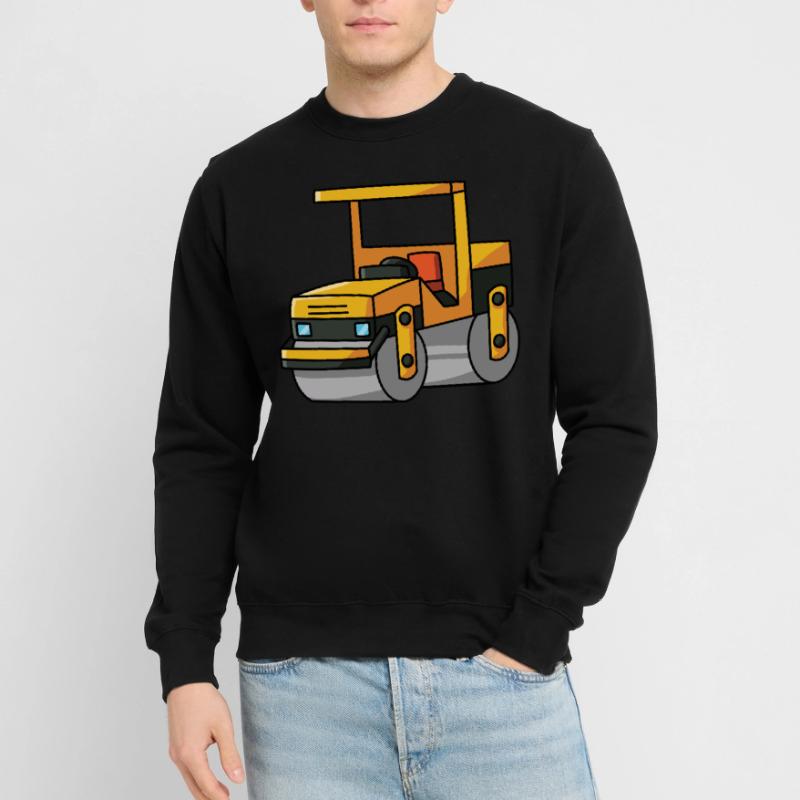 Roller construction site machine construction worker boy Unisex Sweatshirt