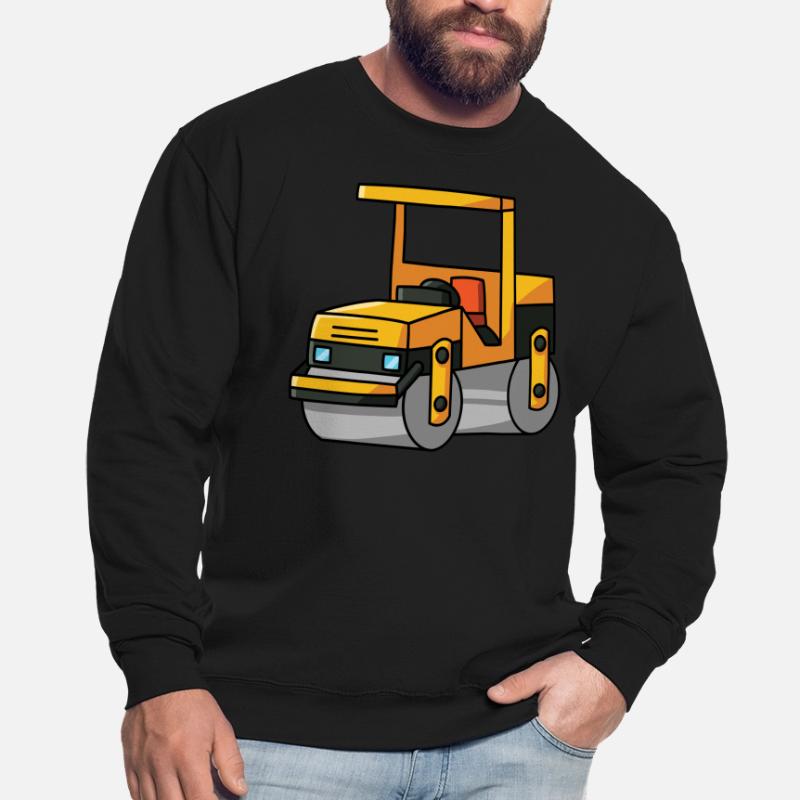 Roller construction site machine construction worker boy Unisex Sweatshirt