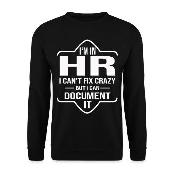 Human Resources HR Manager Personalabteilung - Unisex Pullover - Schwarz - Vorne - Alina (178cm) & Michal (187cm)