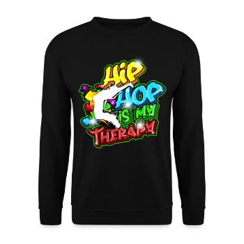 Hip Hop Tshirt Tanzen Breakdance Streetstyle Rap - Unisex Pullover - Schwarz - Vorne - Alina (178cm) & Michal (187cm)