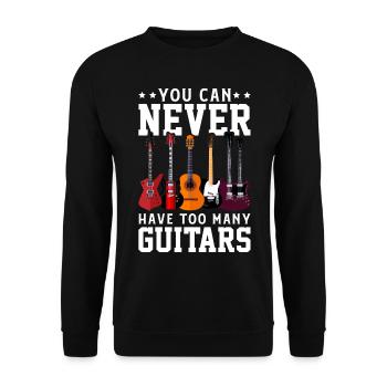Guitariste musique guitariste musicien groupe - Sweat-shirt Unisexe - noir - Devant - Alina (178cm) & Michal (187cm)