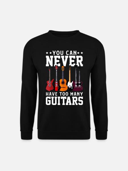 Gitarrenspieler Musik Gitarrist Musiker Band - Unisex Pullover - Schwarz