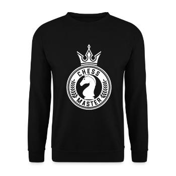 Schach Schachspiel Schachspieler Schachbrett - Unisex Pullover - Schwarz - Vorne - Alina (178cm) & Michal (187cm)