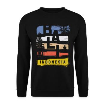 Bali - Unisex Sweatshirt - black - Front - Alina (178cm) & Michal (187cm)