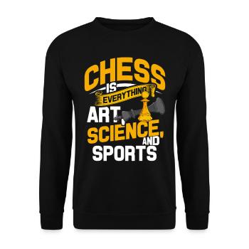 Chess Chessboard King Chess Tactic Gift - Sweat-shirt Unisexe - noir - Devant - Alina (178cm) & Michal (187cm)