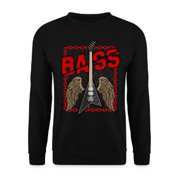 Guitare basse - Sweat-shirt Unisexe - noir - Devant - Alina (178cm) & Michal (187cm)