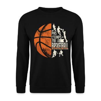 Basketteur Humour Cadeaux - Sweat-shirt Unisexe - noir - Devant - Alina (178cm) & Michal (187cm)