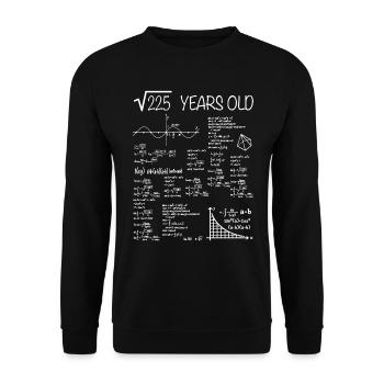 15th birthday math gift idea square root - Unisex Sweatshirt - black - Front - Alina (178cm) & Michal (187cm)