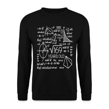 13th birthday 13 years math math student - Unisex Sweatshirt - black - Front - Alina (178cm) & Michal (187cm)