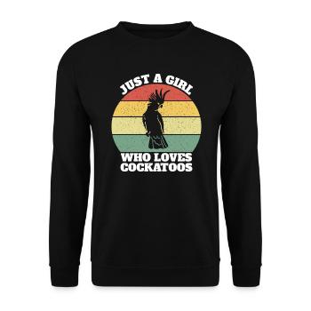 Kakadu für Frauen - Unisex Pullover - Schwarz - Vorne - Alina (178cm) & Michal (187cm)