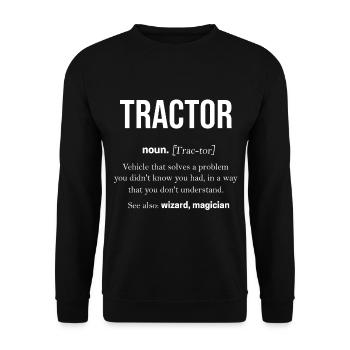 tracteur - Sweat-shirt Unisexe - noir - Devant - Alina (178cm) & Michal (187cm)