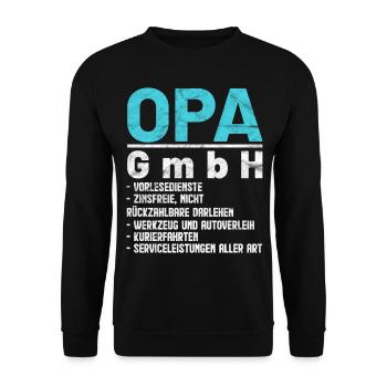 Opa GmbH - Unisex Pullover - Schwarz - Vorne - Alina (178cm) & Michal (187cm)