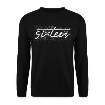 Sixteen 16th Birthday Gift Grunge Style - Unisex Sweatshirt - black - Front - Alina (178cm) & Michal (187cm)
