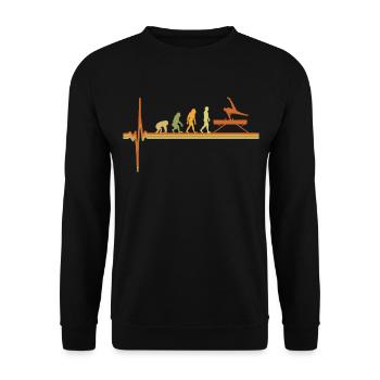 Gymnastique Heartbeat Turner Evolution Retro - Sweat-shirt Unisexe - noir - Devant - Alina (178cm) & Michal (187cm)