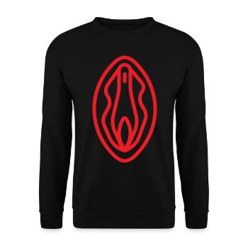 Vagin rouge Sexe féminin - Sweat-shirt Unisexe - noir - Devant - Alina (178cm) & Michal (187cm)
