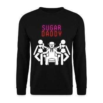 Sugar Daddy White Pink Red - Unisex Sweatshirt - black - Front - Alina (178cm) & Michal (187cm)