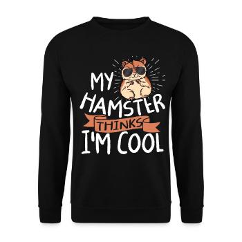 Hamster rongeur - Sweat-shirt Unisexe - noir - Devant - Alina (178cm) & Michal (187cm)