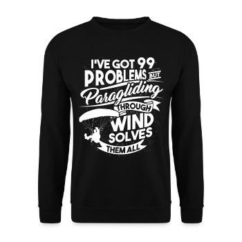 Parapente Passe-temps Amour - Sweat-shirt Unisexe - noir - Devant - Alina (178cm) & Michal (187cm)