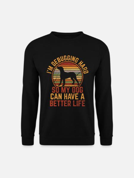 Debugging Hard Programmer Developer and Coder Gift - Unisex Sweatshirt - black