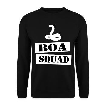 join the boa squad - Unisex Sweatshirt - black - Front - Alina (178cm) & Michal (187cm)