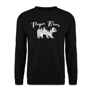 la fête des pères ours - Sweat-shirt Unisexe - noir - Devant - Alina (178cm) & Michal (187cm)