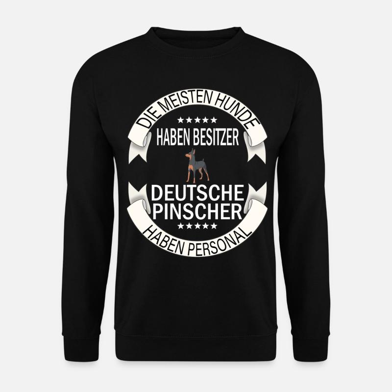 Deutsche Pinscher Hunde Pinschers - Unisex Pullover - Schwarz