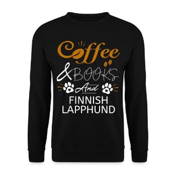 Livres de café finlandais Lapphund Chiens Lapphunds - Sweat-shirt Unisexe - noir - Devant - Alina (178cm) & Michal (187cm)