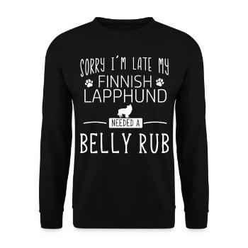 Les chiens de berger finlandais Lapphund Lapinkoira - Sweat-shirt Unisexe - noir - Devant - Alina (178cm) & Michal (187cm)