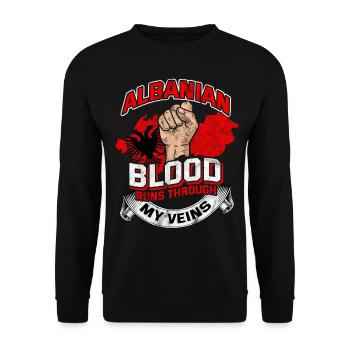 Albanie - Sweat-shirt Unisexe - noir - Devant - Alina (178cm) & Michal (187cm)